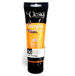 رنگ اکرلیک وستا (Vesta) شماره 56 رنگ نارنجی حجم 75 میلی لیتر