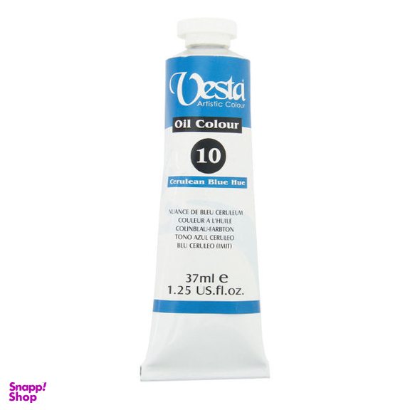 رنگ روغن وستا (Vesta) شماره 10 رنگ آبی سرولین