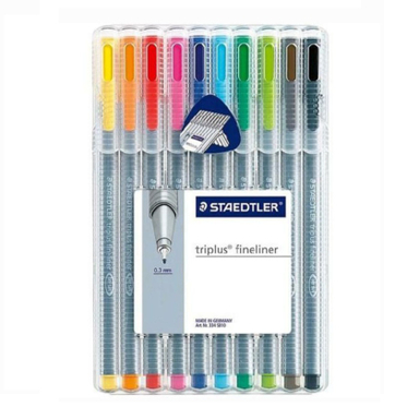 روان نویس استدلر (Staedtler) مدل نوک نمدی Triplus 10 رنگ
