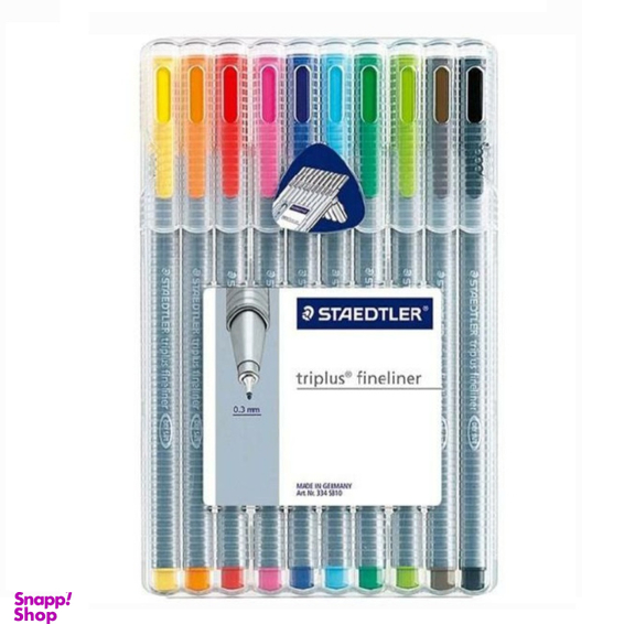 روان نویس استدلر (Staedtler) مدل نوک نمدی Triplus 10 رنگ