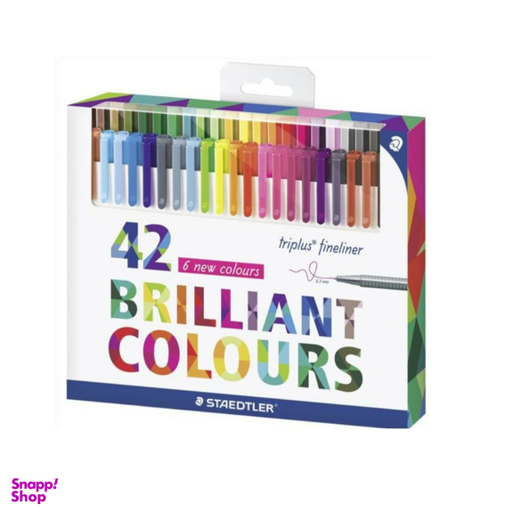 روان نویس استدلر (Staedtler) مدل نوک نمدی مقوایی 42 رنگ