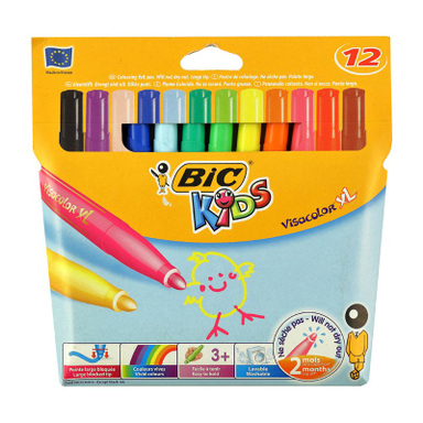 ماژیک ایکس لارج بیک (Bic) مدل 12 رنگ