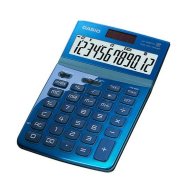 ماشین های اداری کاسیو (Casio) کد JW-200TW رنگ آبی متالیک