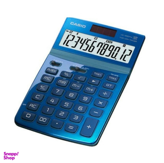 ماشین های اداری کاسیو (Casio) کد JW-200TW رنگ آبی متالیک