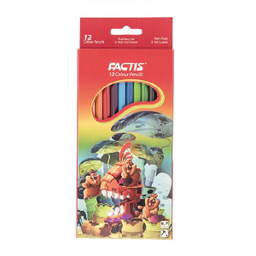 مداد رنگ ی فکتیس (Factis) جعبه مقوایی بسته 12 رنگ