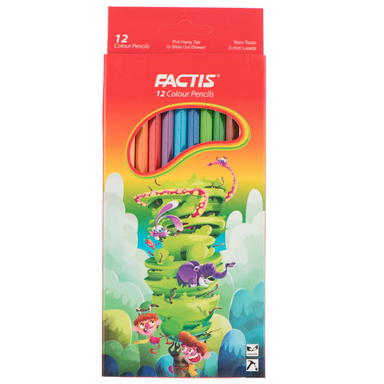 مداد رنگ ی فکتیس (Factis) جعبه مقوایی بسته 12 رنگ