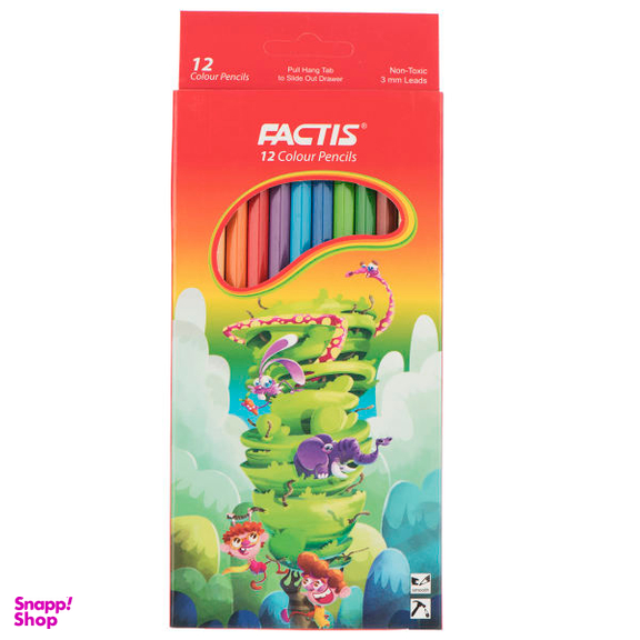 مداد رنگ ی فکتیس (Factis) جعبه مقوایی بسته 12 رنگ