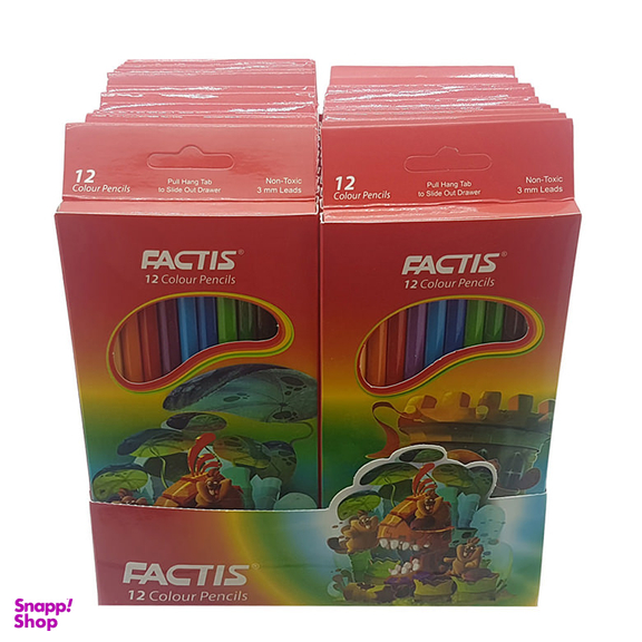 مداد رنگ ی فکتیس (Factis) جعبه مقوایی بسته 12 عددی