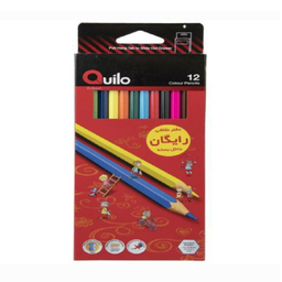 مداد رنگ ی کوییلو (Quilo) مدل مقوایی بسته 12 رنگ