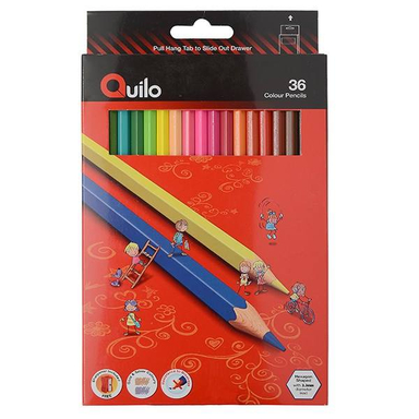 مداد رنگ ی کویلو (Quilo) مدل جعبه کاغذی 36 رنگ