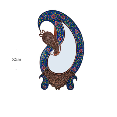 آینه بته جقه مس و پرداز آقاجانی (Aghajani)