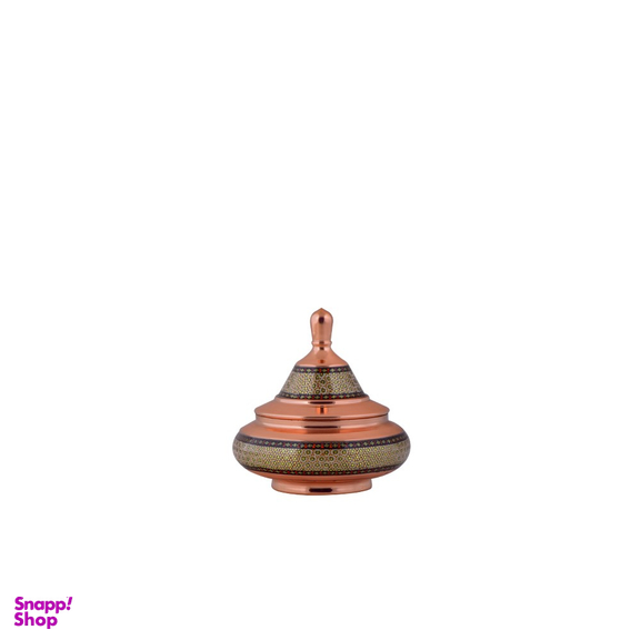 بشقاب پرنده کوچک مس و خاتم آقاجانی (Aghajani)