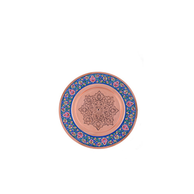 بشقاب ساده مس و پرداز آقاجانی (Aghajani)