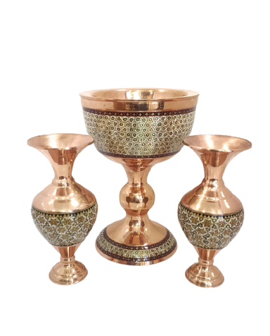 ست سنگاب و گلدان مس و خاتم کادوی ایرانی (Kadoirani)
