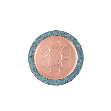 سینی شربت خوری کوچک فیروزه کوب آقاجانی (Aghajani)