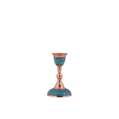 شمعدان فیروزه کوب آقاجانی (Aghajani) سایز متوسط