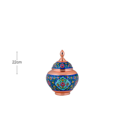 قندان سیبی مس و پرداز آقاجانی (Aghajani) سایز 25