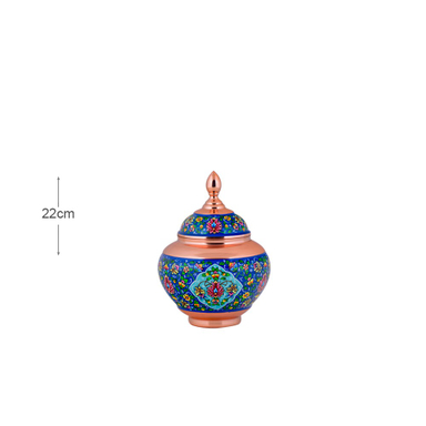 قندان سیبی مس و پرداز آقاجانی (Aghajani) سایز 25
