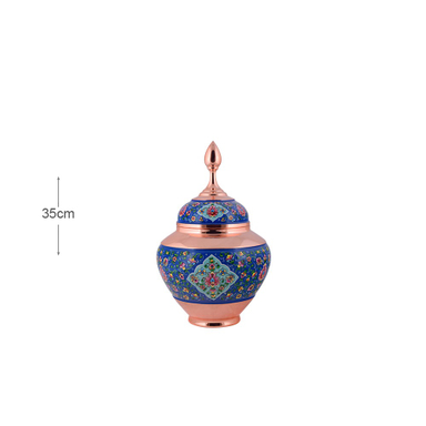 قندان سیبی مس و پرداز آقاجانی (Aghajani) سایز 30