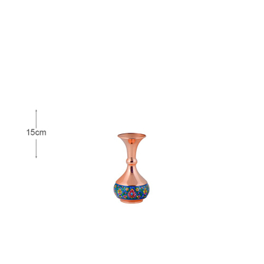 گلدان شلغمی 15 مس و پرداز آقاجانی (Aghajani)