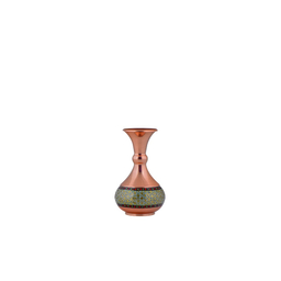 گلدان شلغمی 15 مس و خاتم آقاجانی (Aghajani)