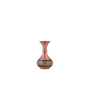گلدان شلغمی 15 مس و خاتم آقاجانی (Aghajani)