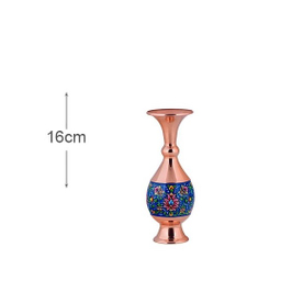 گلدان صراحی 16 مس و پرداز آقاجانی (Aghajani)