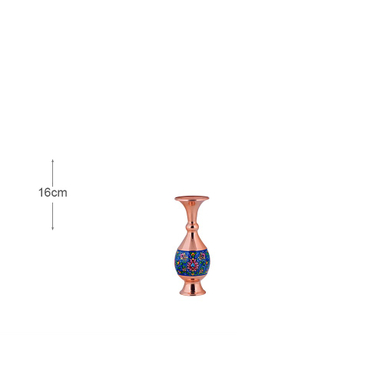 گلدان صراحی 16 مس و پرداز آقاجانی (Aghajani)