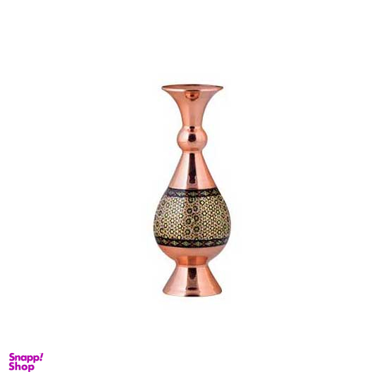 گلدان صراحی 16 مس و خاتم آقاجانی (Aghajani)