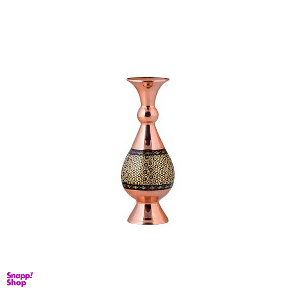 گلدان صراحی 16 مس و خاتم آقاجانی (Aghajani)