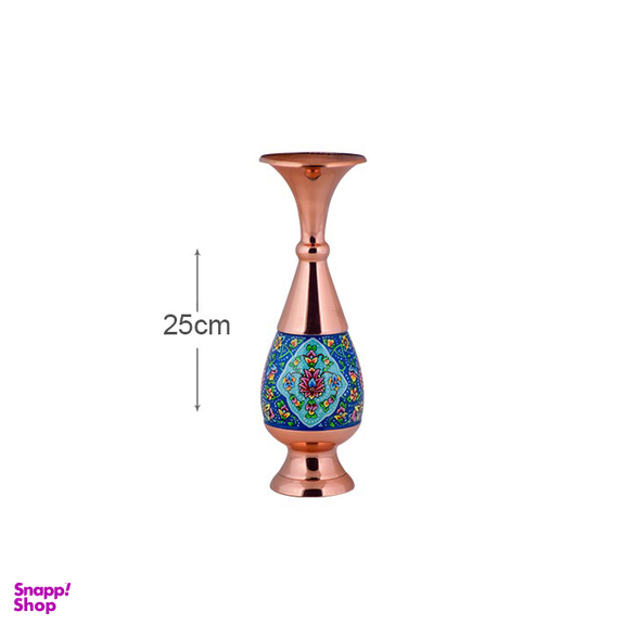 گلدان صراحی 25 مس و پرداز آقاجانی