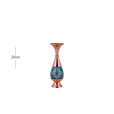 گلدان صراحی 25 مس و پرداز آقاجانی