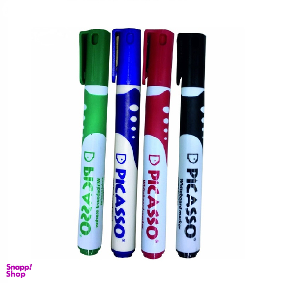 ماژیک وایت برد پیکاسو (Picasso) رنگی بسته 4 عددی