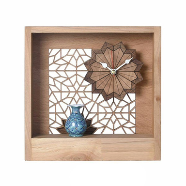 ساعت رومیزی مدل فرصت طرح گره چینی