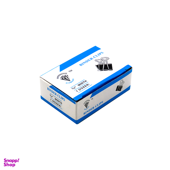 گیره دوبل پارسیکار (Parsikar) رنگ مشکی سایز 15 میلی متر بسته 12 عددی