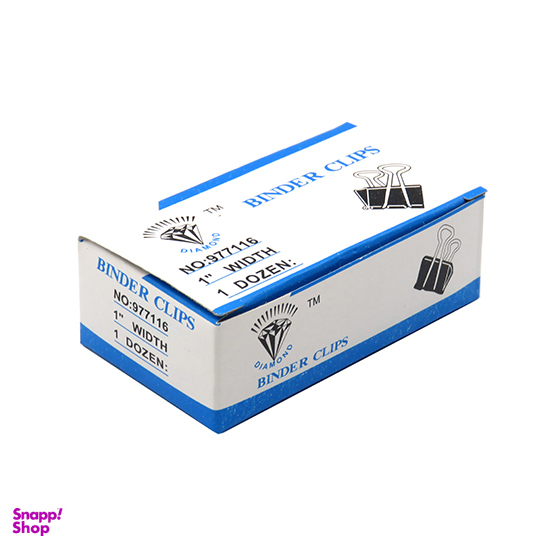 گیره دوبل پارسیکار (Parsikar) رنگ مشکی سایز 19 میلی متر بسته 12 عددی