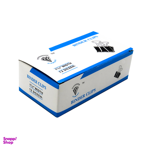 گیره دوبل پارسیکار (Parsikar) رنگ مشکی سایز 25 میلی متر بسته 12 عددی