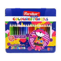 مداد رنگ ی پارسیکار (Parsikar) مدل 890-24-1 جعبه فلزی بسته 24 عددی