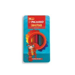 مداد رنگ ی پیکاسو (Picasso) جعبه فلزی 12 رنگ
