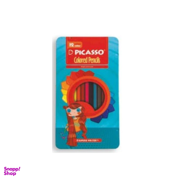 مداد رنگ ی پیکاسو (Picasso) جعبه فلزی 12 رنگ