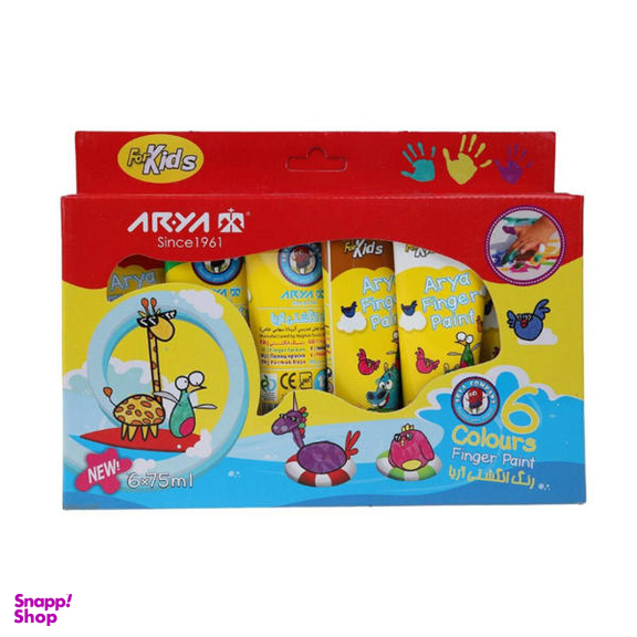 رنگ انگشتی آریا (Arya) مدل تیوبی 6 رنگ