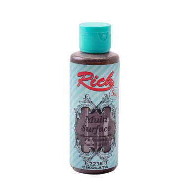 رنگ اکرولیک ریچ (Rich) مدل مولتی سورفیس رنگ chocolate 2236