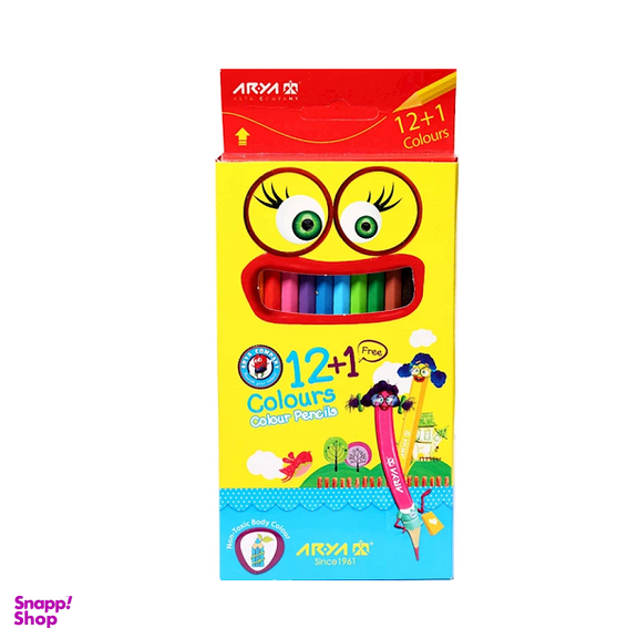 مداد رنگی آریا (Aria) بسته 12+1 رنگ جعبه مقوایی
