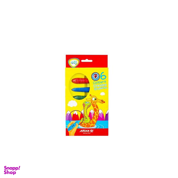 مداد شمعی پاستل کرایون آریا (Aria) بسته 6 رنگ