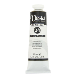 رنگ روغن وستا (Vesta) مدل Ivory Black 24 حجم 37 میلی لیتر
