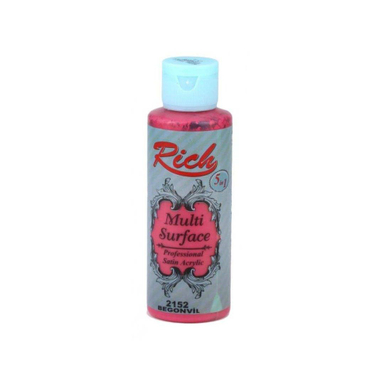 رنگ اکرولیک ریچ (Rich) مدل مولتی سورفیس رنگ bougainmllia 2152