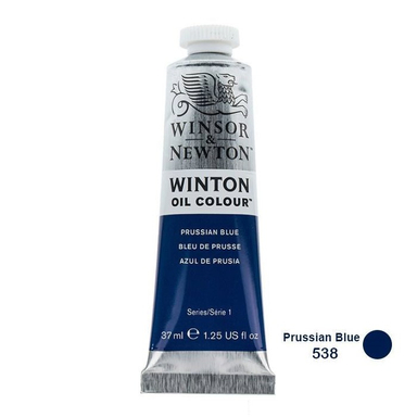 رنگ روغن وینتون وینزور رنگ 538Prussian Blue حجم 37 میلی لیتر