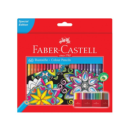 مداد رنگی 60 رنگ جعبه مقوایی فابر کاستل (Faber Castell) طرح گل