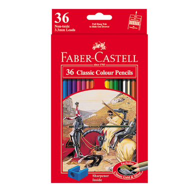 مداد رنگی 36 رنگ فابر-کاستل (Faber Castell) جعبه مقوایی مدل Classic