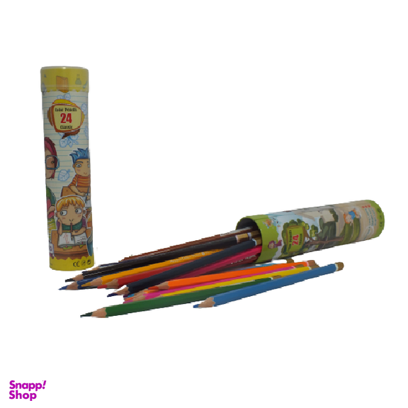 مداد 24 رنگ لوله ای هیپو (hippo) مدل RS-1282